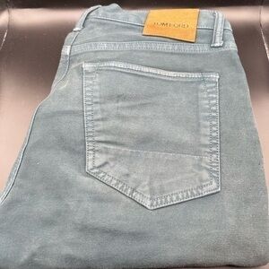 Tom Ford Green Slim Stretch Sueded Chino